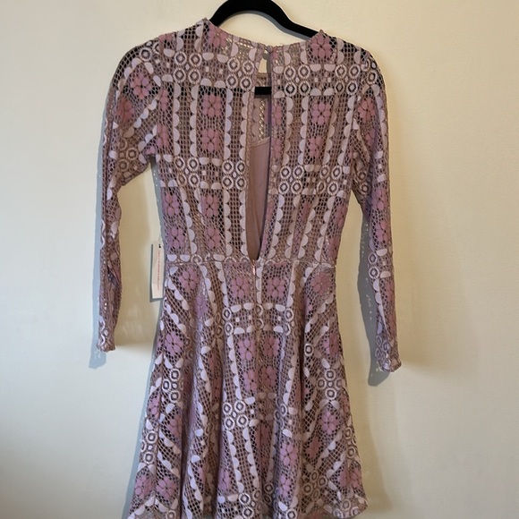 Modcloth Pink Lace Long Sleeve Dress - Picture 6 of 7